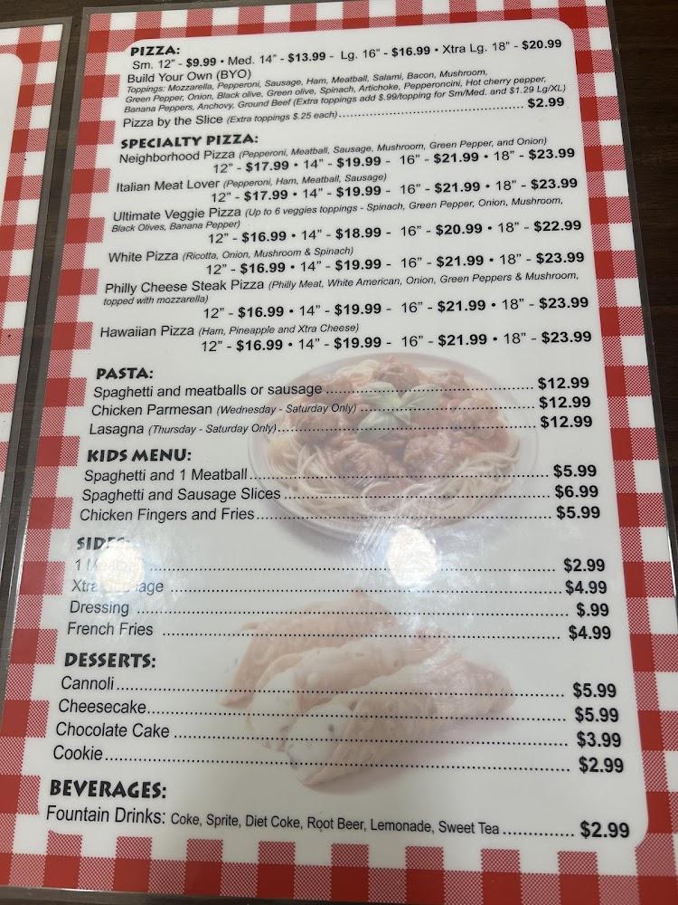 Neighborhood Pizza Menu image 3
